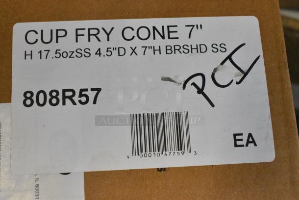 3 BRAND NEW SCRATCH AND DENT! 808R57 TableCraft R57 7" Brushed Stainless Steel Footed French Fry Cone. 3 Times Your Bid! - Image 5 of 5