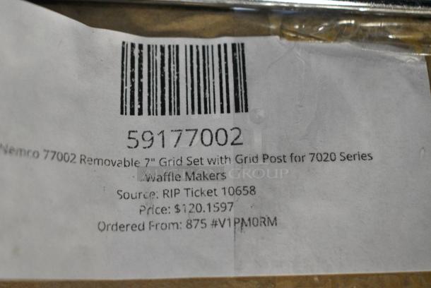 BRAND NEW SCRATCH AND DENT! 59177002 Nemco 77002 Removable 7" Grid Set with Grid Post for 7020 Series Waffle Makers - Image 5 of 5