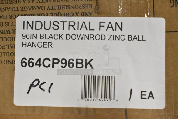 BRAND NEW SCRATCH AND DENT! 664CP96BK Canarm FANBOS 96" Black Variable Speed Industrial Indoor Ceiling Fan CP96BK - 16729 CFM, 105 RPM, 120V, 1 Phase - Image 9 of 9
