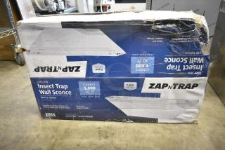 BRAND NEW SCRATCH AND DENT! 605WS30WDWH Lavex Zap N Trap White Wall Sconce Insect Light Trap with 2 Glue Boards, 1500 sq. ft. Coverage. 120 Volts, 1 Phase.