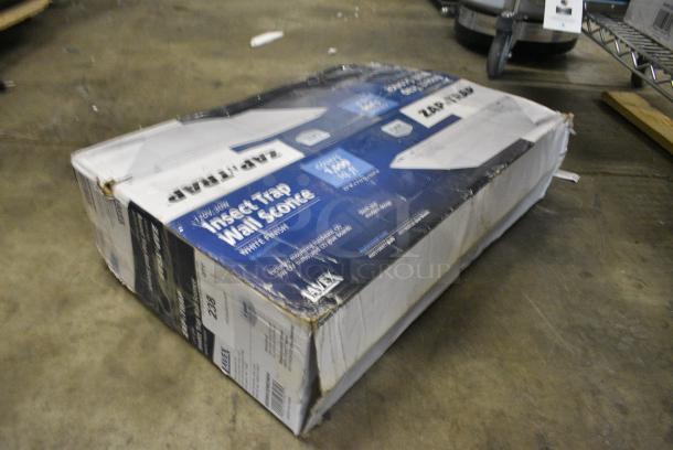 BRAND NEW SCRATCH AND DENT! 605WS30WDWH Lavex Zap N Trap White Wall Sconce Insect Light Trap with 2 Glue Boards, 1500 sq. ft. Coverage. 120 Volts, 1 Phase. - Image 3 of 4
