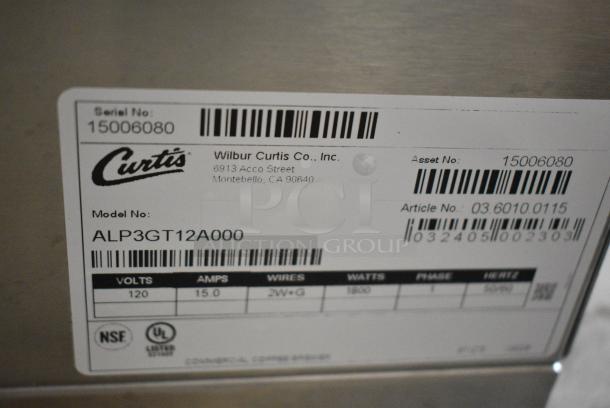 BRAND NEW SCRATCH AND DENT! Curtis ALP3GT12A000 Stainless Steel 12 Cup Coffee Brewer with 1 Lower and 2 Upper Warmers. 120 Volts, 1 Phase. - Image 6 of 7