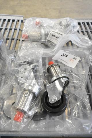 BRAND NEW SCRATCH AND DENT! Lot of 4 Garland / US Range 4526323 Adjustable Caster Pkg For Service (P - 4/Set  HP4526323,