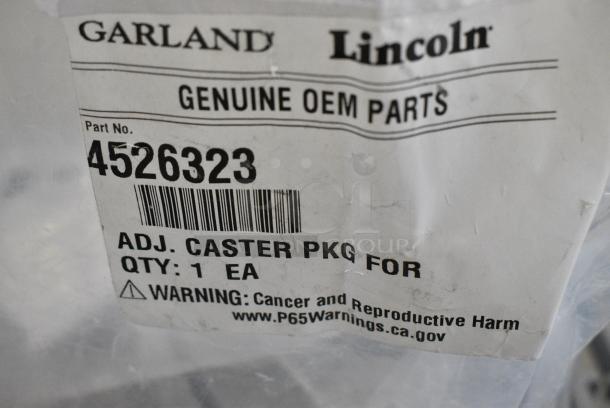BRAND NEW SCRATCH AND DENT! Lot of 4 Garland / US Range 4526323 Adjustable Caster Pkg For Service (P - 4/Set  HP4526323, - Image 5 of 6