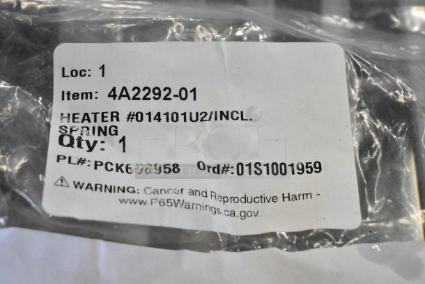 2 BRAND NEW SCRATCH AND DENT! Items Including Hoshizaki 4A2292-01 Heater with Spring for DCM-500, DCM-751, F-1001, F-800, FD-1001, FS-1001, and FS-1022 Series 4154A229201 and Hoshizaki SP-5209 Refrigerator Controller Kit for CR1A, CR1B, CR1S, CR2B, CR2S, CR3B, and CR3S Series 415SP5209. 2 Times Your Bid! - Image 6 of 9