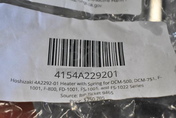 2 BRAND NEW SCRATCH AND DENT! Items Including Hoshizaki 4A2292-01 Heater with Spring for DCM-500, DCM-751, F-1001, F-800, FD-1001, FS-1001, and FS-1022 Series 4154A229201 and Hoshizaki SP-5209 Refrigerator Controller Kit for CR1A, CR1B, CR1S, CR2B, CR2S, CR3B, and CR3S Series 415SP5209. 2 Times Your Bid! - Image 7 of 9