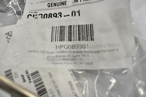 2 BRAND NEW SCRATCH AND DENT! Items Including Garland / US Range 4531139 Gs Thermostat-G/Ut Series HP4531139 and Garland / US Range CKG0893-01 Griddle Thermostat 100F 450F K HPG089301. 2 Times Your Bid! - Image 9 of 9