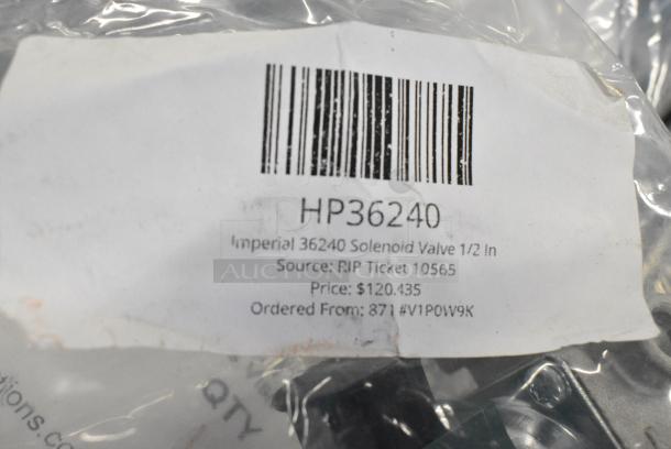 2 BRAND NEW SCRATCH AND DENT! Items Including HPCK14157031 Garland / US Range CK1415703 Hi-Temp Baso Valve Kit and Imperial 36240 Solenoid Valve 1/2 In HP36240. 2 Times Your Bid! - Image 8 of 8