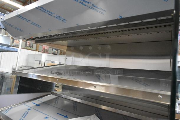 BRAND NEW SCRATCH AND DENT! 2016 BKI HSS4-2TSQ Stainless Steel Commercial Floor Style 2 Tier Warming Display Case Merchandiser. 230 Volts, 1 Phase. - Image 4 of 8