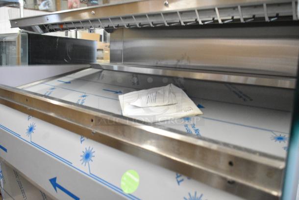 BRAND NEW SCRATCH AND DENT! 2016 BKI HSS4-2TSQ Stainless Steel Commercial Floor Style 2 Tier Warming Display Case Merchandiser. 230 Volts, 1 Phase. - Image 5 of 8