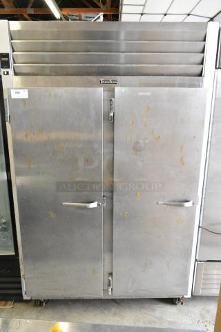 Traulsen G20013 Stainless Steel Commercial 2 Door Reach In Cooler. 115 Volts, 1 Phase. Tested and Powers On But Does Not Get Cold