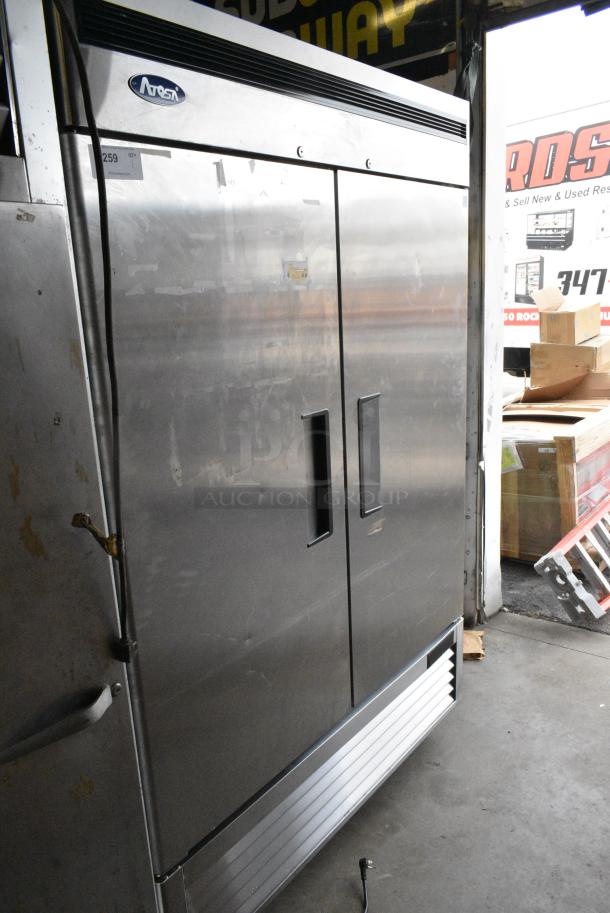 2021 Atosa MBF8507GR Stainless Steel Commercial 2 Door Reach In Cooler. 115 Volts, 1 Phase. Tested and Working! - Image 1 of 7