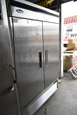2021 Atosa MBF8507GR Stainless Steel Commercial 2 Door Reach In Cooler. 115 Volts, 1 Phase. Tested and Working!