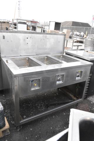 Wells MW206ULSTD Stainless Steel Electric Powered 3 Bay Steam Table. 208/240 Volts.