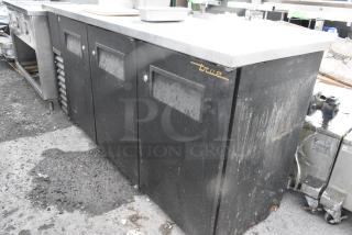 True TBB-24-72 Metal Commercial 3 Door Back Bar Cooler. 115 Volts, 1 Phase.