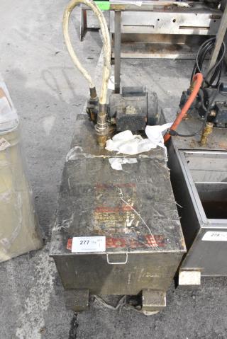 Darling 402 Stainless Steel Commercial Oil Filtration Caddy on Commercial Casters. 120 Volts, 1 Phase.