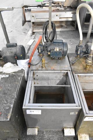 Darling 402 Stainless Steel Commercial Oil Filtration Caddy on Commercial Casters. 120 Volts, 1 Phase.