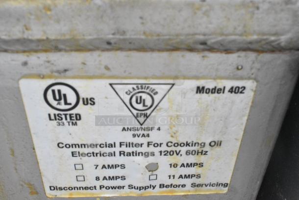 Darling 402 Stainless Steel Commercial Oil Filtration Caddy on Commercial Casters. 120 Volts, 1 Phase. - Image 5 of 6