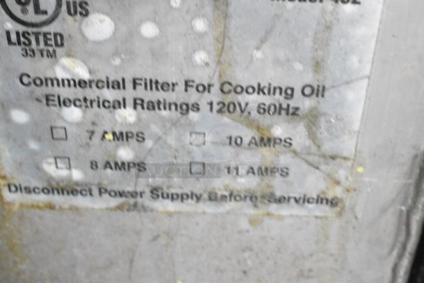 Darling 402 Stainless Steel Commercial Oil Filtration Caddy on Commercial Casters. 120 Volts, 1 Phase. - Image 5 of 6