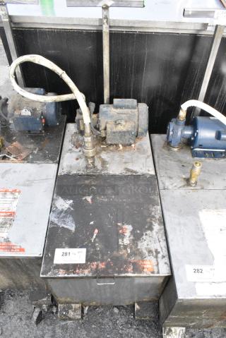 Darling 402 Stainless Steel Commercial Oil Filtration Caddy on Commercial Casters. 120 Volts, 1 Phase.