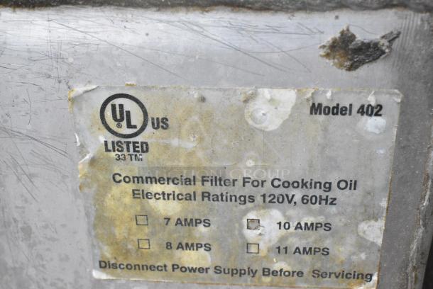 Darling 402 Stainless Steel Commercial Oil Filtration Caddy on Commercial Casters. 120 Volts, 1 Phase. - Image 5 of 6