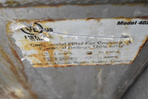 Darling 402 Stainless Steel Commercial Oil Filtration Caddy on Commercial Casters. 120 Volts, 1 Phase. - Image 6 of 7