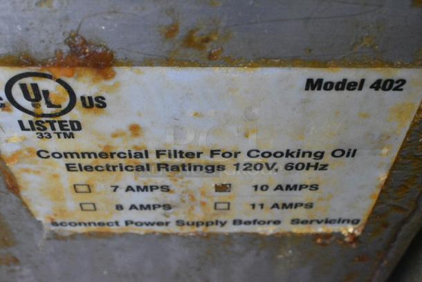 Darling 402 Stainless Steel Commercial Oil Filtration Caddy on Commercial Casters. 120 Volts, 1 Phase. - Image 5 of 6