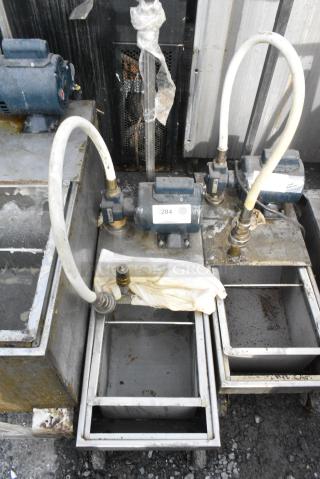 Darling 401 Stainless Steel Commercial Oil Filtration Caddy on Commercial Casters. 120 Volts, 1 Phase.