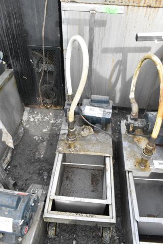 Darling 401 Stainless Steel Commercial Oil Filtration Caddy on Commercial Casters. 120 Volts, 1 Phase.