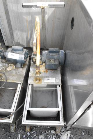 Darling 401 Stainless Steel Commercial Oil Filtration Caddy on Commercial Casters. 120 Volts, 1 Phase.