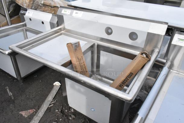 BRAND NEW SCRATCH AND DENT! Regency 600S1181818L Stainless Steel Single Bay Sink w/ Left Side Drain Board. - Image 3 of 5