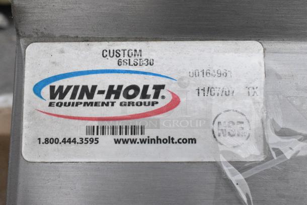 Win-holt Stainless Steel Table w/ Back Splash and Under Shelf. - Image 3 of 3