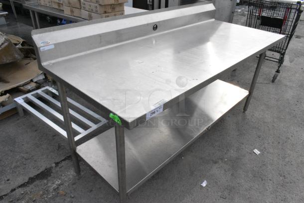 Win-holt Stainless Steel Table w/ Back Splash and Under Shelf. - Image 2 of 4