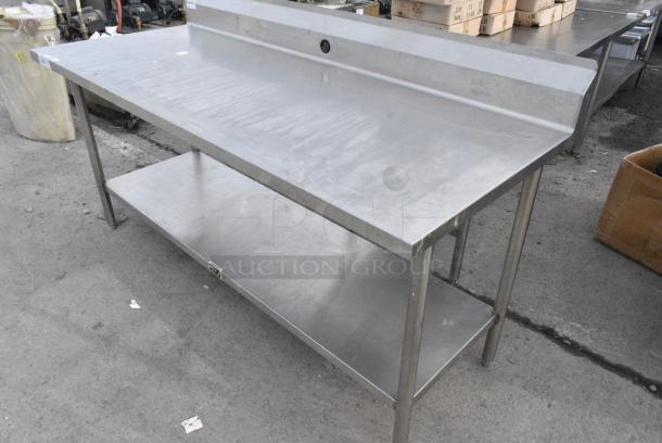 Win-holt Stainless Steel Table w/ Back Splash and Under Shelf. - Image 3 of 4