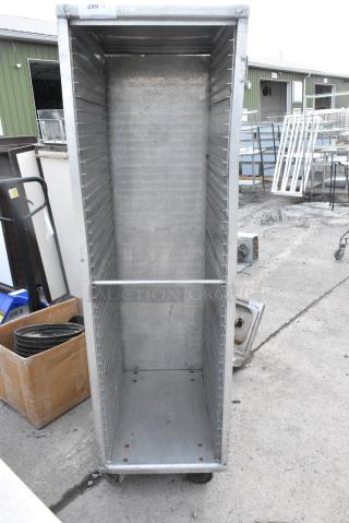 Metal Commercial Pan Transport Rack on Commercial Casters.