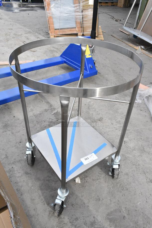 BRAND NEW SCRATCH AND DENT! Stainless Steel Mixing Bowl Dolly on Commercial Casters. - Image 2 of 3