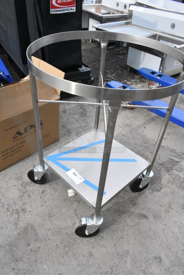 BRAND NEW SCRATCH AND DENT! Stainless Steel Mixing Bowl Dolly on Commercial Casters. - Image 3 of 3