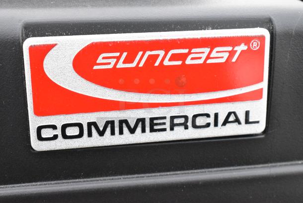 BRAND NEW SCRATCH AND DENT! Suncast Commercial Black Poly Janitorial Cart on Commercial Casters. - Image 5 of 6