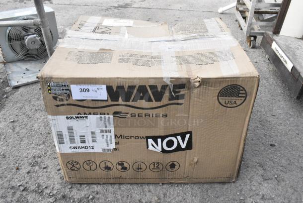 BRAND NEW SCRATCH AND DENT! 2024 Solwave SWAHD12 Ameri-Series Space Saver Heavy-Duty Stainless Steel Commercial Microwave with Push Button Controls. 120 Volts, 1 Phase. - Image 2 of 11