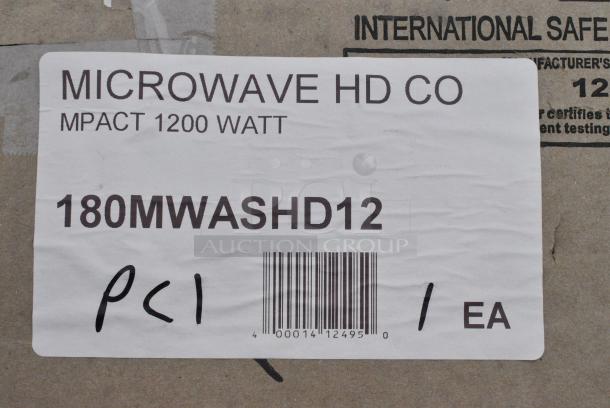 BRAND NEW SCRATCH AND DENT! 2024 Solwave SWAHD12 Ameri-Series Space Saver Heavy-Duty Stainless Steel Commercial Microwave with Push Button Controls. 120 Volts, 1 Phase. - Image 4 of 11