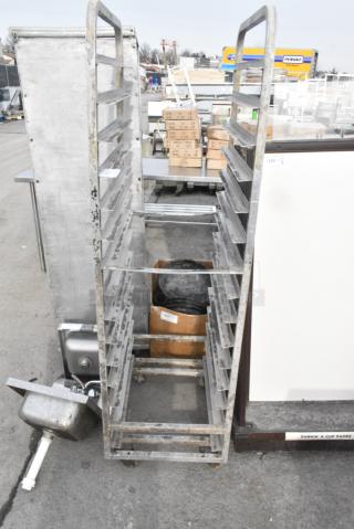 Metal Commercial Pan Transport Rack on Commercial Casters.