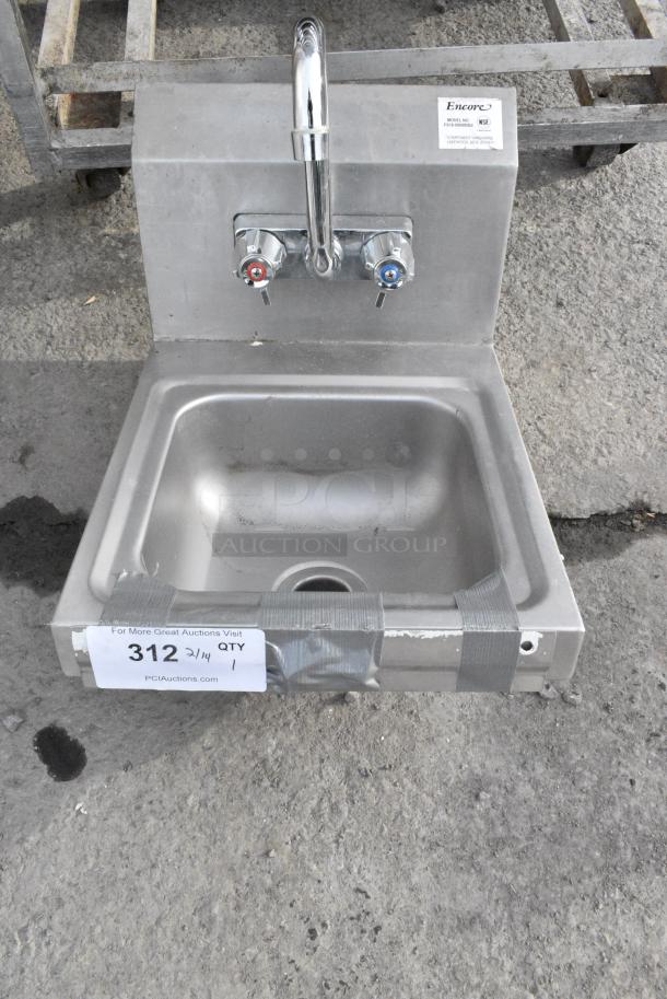 Encore FS18-090905B2 Stainless Steel Single Bay Sink w/ Faucet and Handles. - Image 1 of 5