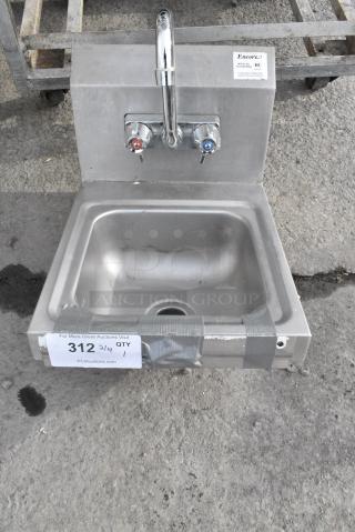 Encore FS18-090905B2 Stainless Steel Single Bay Sink w/ Faucet and Handles.