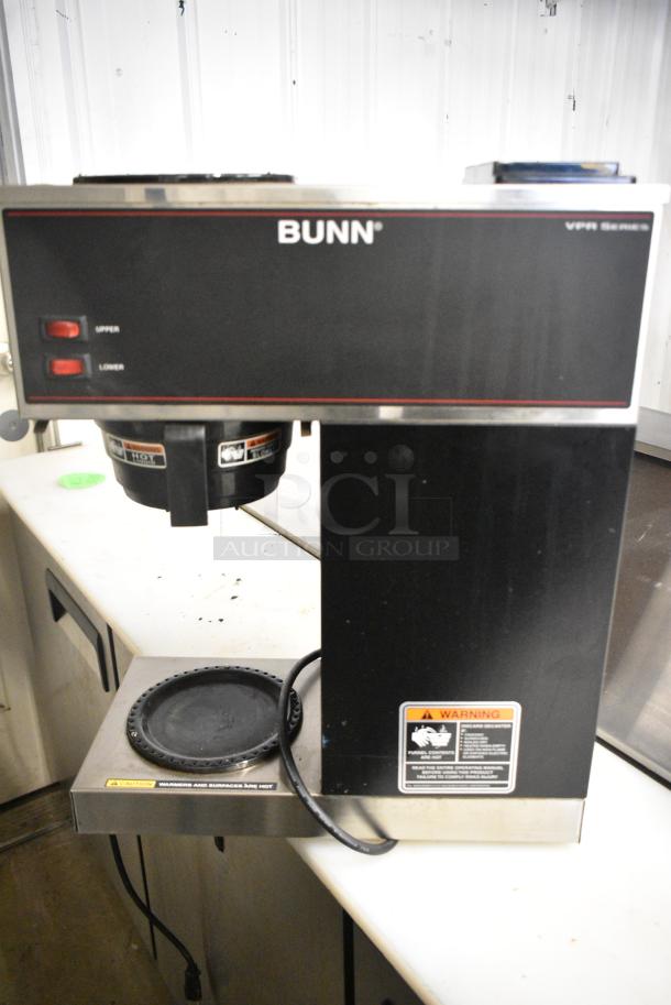 2016 Bunn VPR Stainless Steel Commercial Countertop 2 Burner Coffee Machine w/ Poly Brew Basket. 120 Volts, 1 Phase. - Image 12 of 12