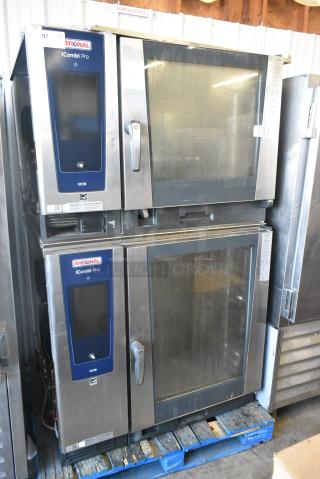 2 2021 Rational LM100EE.AXXXX/LM100CE.AXXXX iCombi Pro Stainless Steel Commercial Electric Powered Combi Convection Oven. 440 Volts, 3 Phase. 2 Times Your Bid!