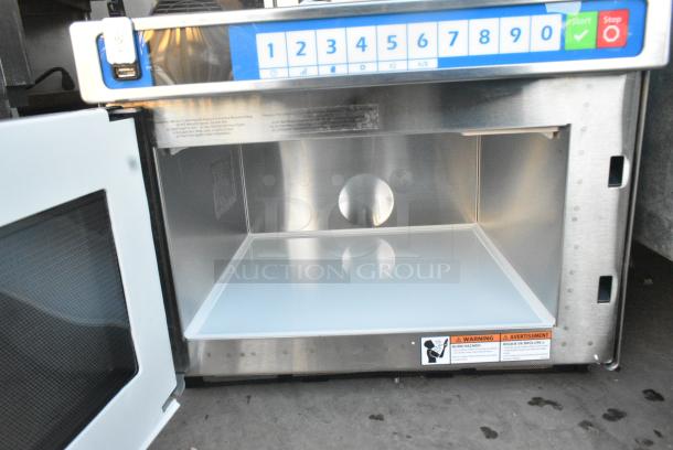 BRAND NEW SCRATCH AND DENT! 2024 Solwave SWAHD12 Ameri-Series Space Saver Heavy-Duty Stainless Steel Commercial Microwave with Push Button Controls. 120 Volts, 1 Phase. - Image 8 of 11