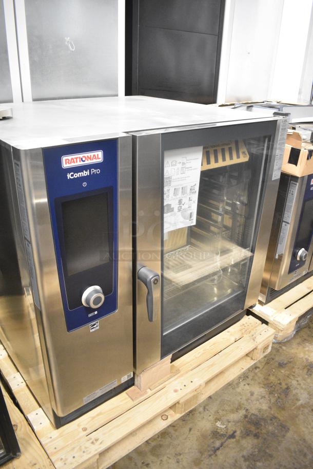 BRAND NEW SCRATCH AND DENT! 2022 Rational LM100EE.AXXXX Stainless Steel Commercial Electric Powered Combi Convection Oven. 440/480 Volts, 3 Phase. - Image 1 of 6