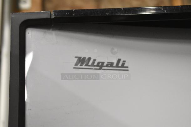 BRAND NEW SCRATCH AND DENT! 2024 Migali C-49FM-HCe Metal Commercial 2 Door Reach In Freezer Merchandiser w/ Poly Coated Racks on Commercial Casters. 115 Volts, 1 Phase. Serial C-49FM-HCe240430C014. Tested and Working! - Image 3 of 7