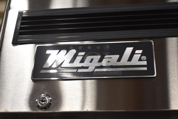 BRAND NEW SCRATCH AND DENT! 2024 Migali C-1RB-HC Stainless Steel Commercial Single Door Reach In Cooler w/ Poly Coated Racks on Commercial Casters. 115 Volts, 1 Phase. Serial C-1RB-HCT03240120092T0013. Tested and Working! - Image 4 of 8
