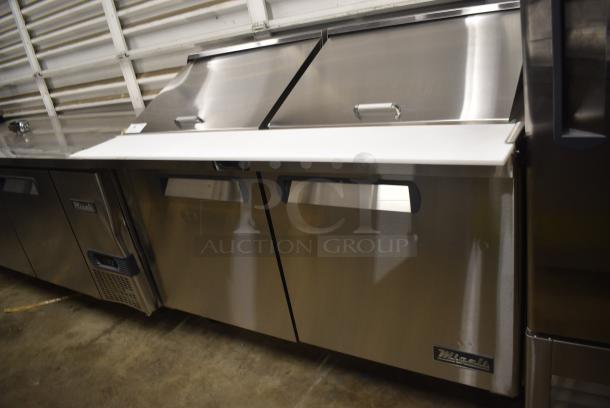 BRAND NEW SCRATCH AND DENT! 2024 Migali C-SP60-24BT-HC Stainless Steel Commercial Sandwich Salad Prep Table Bain Marie Mega Top on Commercial Casters. 115 Volts, 1 Phase. Serial C-SP60-24BT-HCN45T044. Tested and Working! - Image 3 of 10
